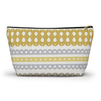 Ribbon Candy Accessory Pouch w T-bottom in Yellow